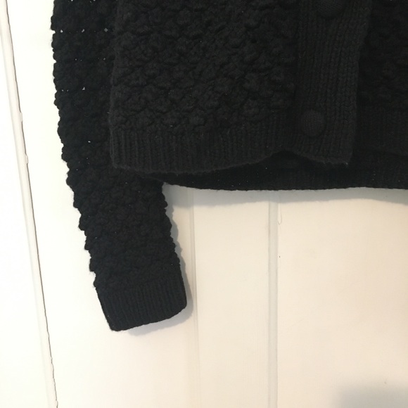 Moda International Black Button-up Wool Sweater - Picture 3 of 12
